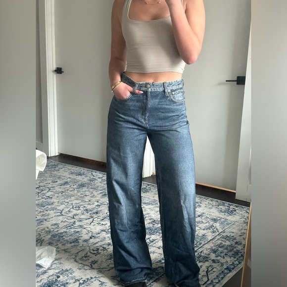 UNWORN Rag & Bone / Miramar Sofie Jeans Size 26 with tote bag - Picture 2 of 3